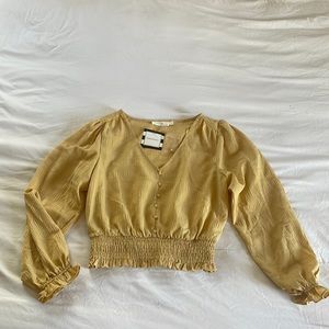 Lush, Light-yellow blouse, S